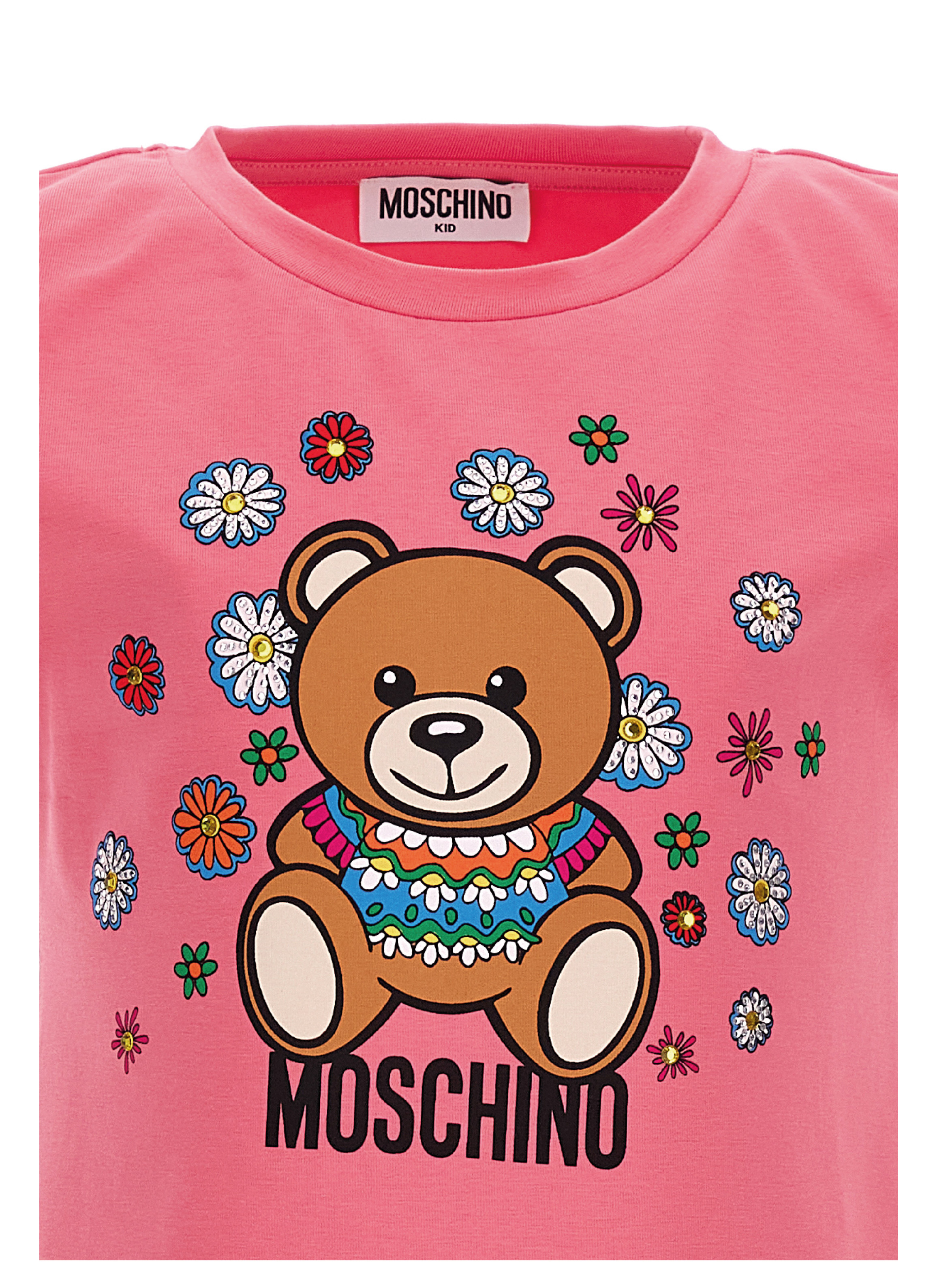 T shirt bambina logata. MOSCHINO HDM04T LBA00 51047 Zerotondo